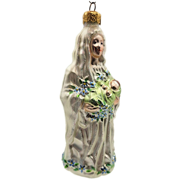 Patricia Breen Bountiful Madonna Baby Jesus Flowers Religous Christmas Ornament - Picture 2 of 11